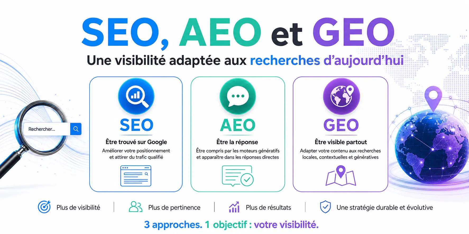 SEO, AEO et GEO - PolDigitale